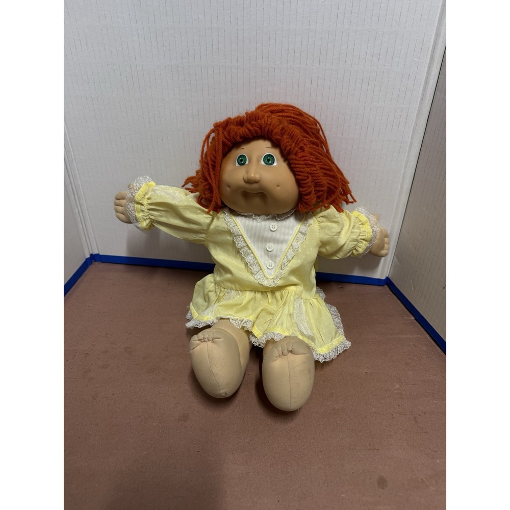 Vintage 1985 Coleco Cabbage Patch Kids Doll Red Hair Green Eyes Head Mold #2